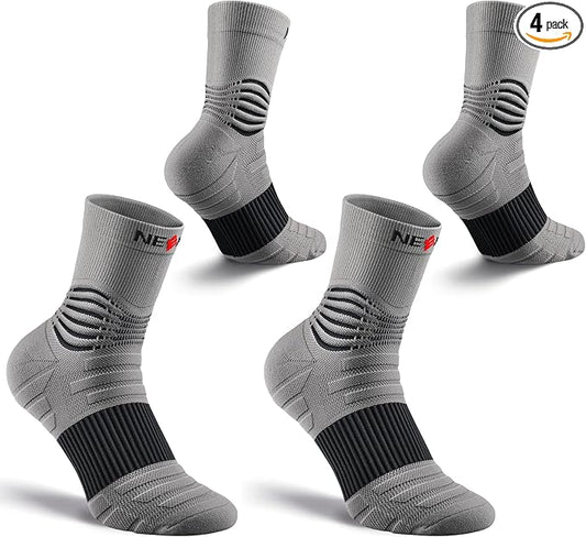 NEENCA Medical Compression Socks—2 Pairs, Ankle Socks for Injury Recovery, Pain Relief, Swelling, Sport Protection 20-30 mmHg