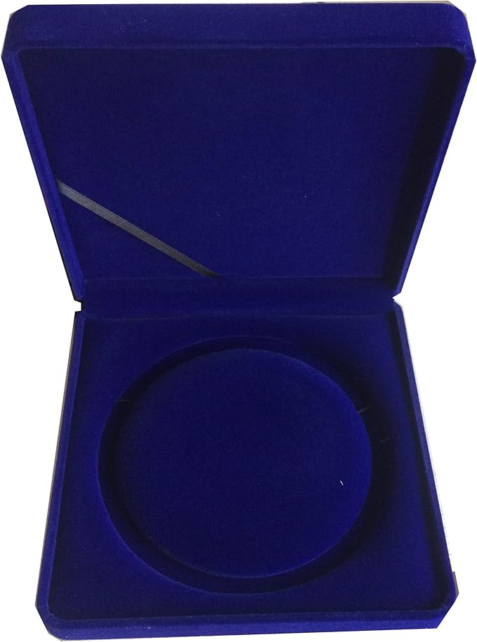 Jewelry Set Velvet Box Necklace Earring Ring Necklace Bracelet Gift Display Case Wedding Jewelry Storage Holder (Royal Blue for Pearl Necklace)