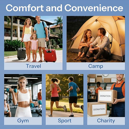 50 Sets Travel Size Toiletry Sets, Shampoo & Body Wash (0.35oz Each, 2-in-1 Toiletries Kit, White Tea Scent) – Individually Wrapped Hotel Amenity Packs for Guests, Airbnb, Vacation Rentals