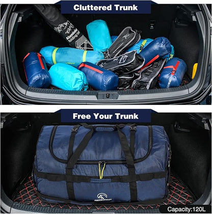 REDCAMP 85L/120L/140L Foldable Duffle Bag with Wheels, Large Travel Duffel Bag