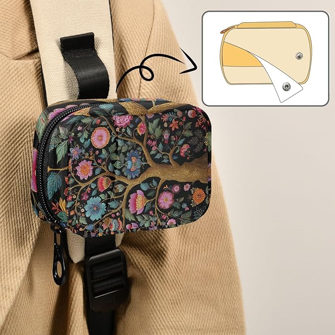 Pill Organizer Box Case Weekly Travel Pill Container Holder 7Day Cute Vitamin Organizer Dispenser Sorter Planner Storage Small Compact Tree of Life02