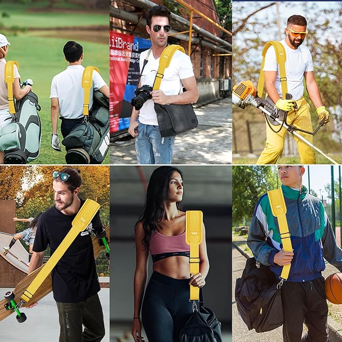 ZINZ 60" Universal Bag Strap with Ultra-thick Fixed Breathable Pad Adjustable Heavy-duty Shoulder Strap for Laptop bag Crossbody Luggage Gym Bag Camera Bag and more -Y01E01