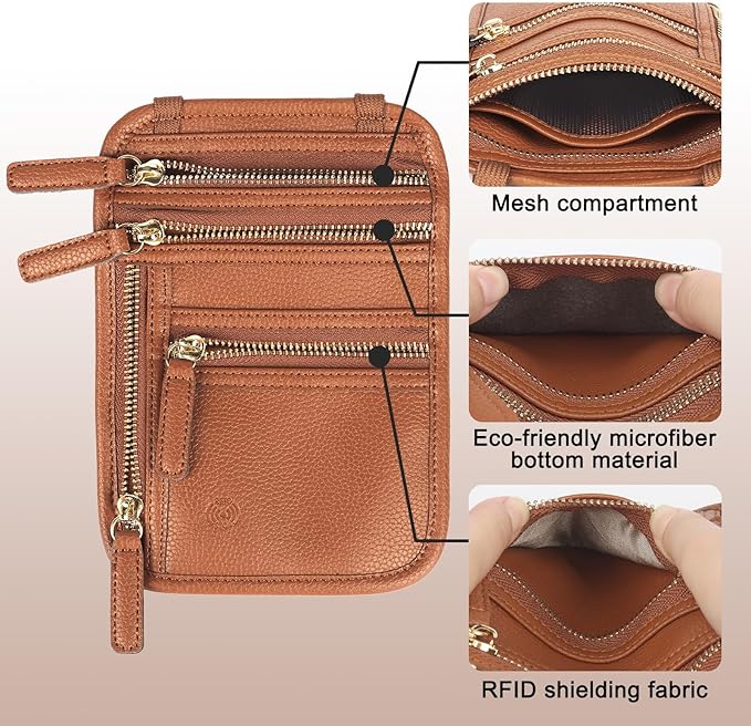 Sizobi Neck Wallet for Traveling Women Men, RFID Blocking Leather Passport Holder Travel Pouch, Family Travel Document Organizer Passport Wallets,International Travel Must Haves Travel Accessories