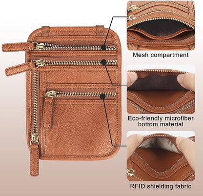 Sizobi Neck Wallet for Traveling Women Men, RFID Blocking Leather Passport Holder Travel Pouch, Family Travel Document Organizer Passport Wallets,International Travel Must Haves Travel Accessories