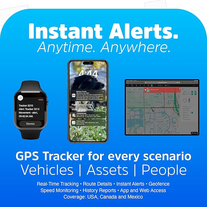 Optimus 3.0 GPS Tracker - Over 1 Month Battery - with Heavy Duty Waterproof Case and Powerful Magnets for Vehicles and Assets
