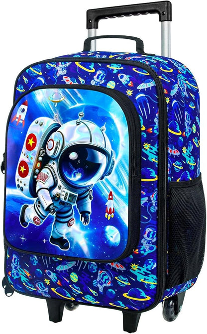 KLFVB Kids Luggage for Boys Girls, Cute Rolling Wheels Suitcase for Toddler, Children Travel Carry on Suitcase