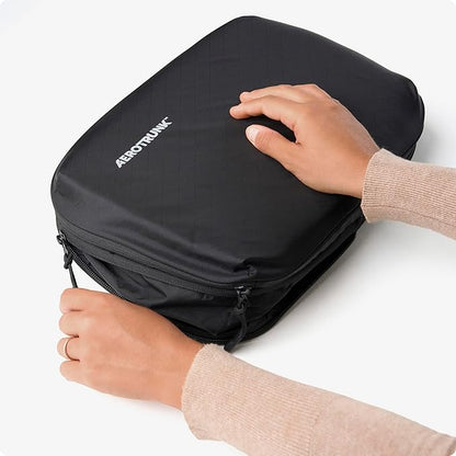 Aerotrunk Ultralight Compression Packing Cubes - Lightweight Travel Organizers for Suitcases and Luggage (3-Pack, Black)