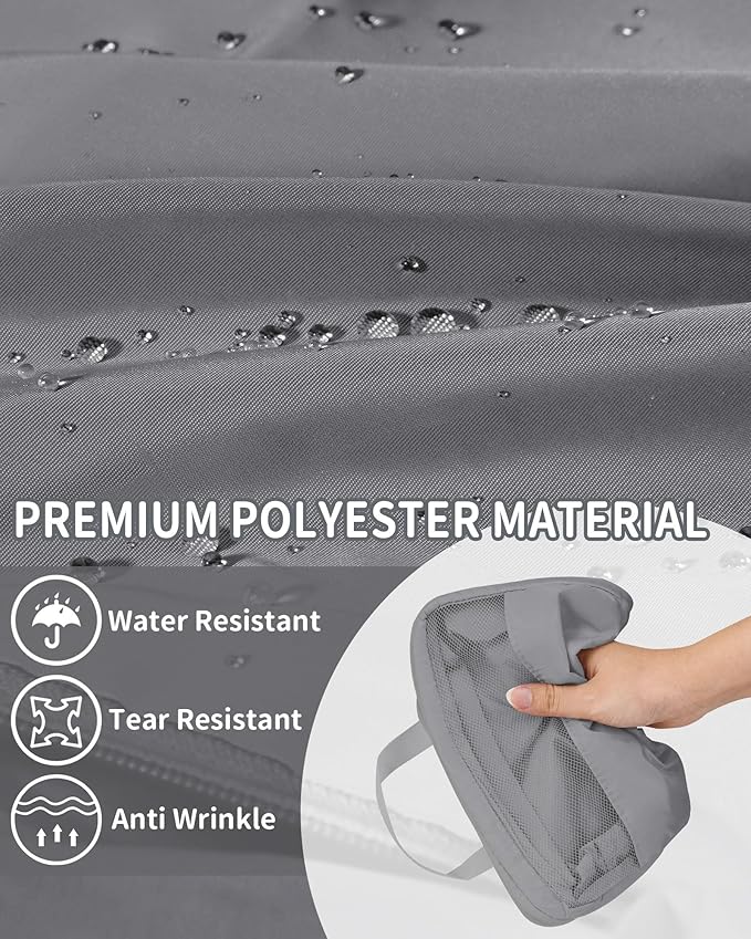 Compression Packing Cubes 11 Set, Expandable Suitcase Organizers, Gray Luggage Bags