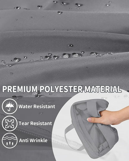 Compression Packing Cubes 11 Set, Expandable Suitcase Organizers, Gray Luggage Bags