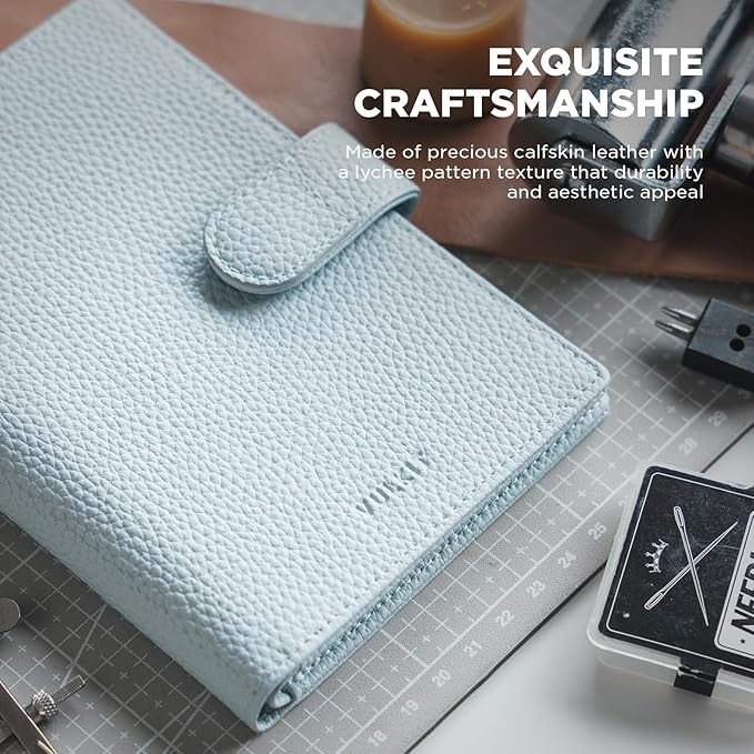 VULKIT Leather Passport Travel Wallet for 2 Passports Pocket Slim Double Passport Holder RFID Blocking with ID Window for Women or Men