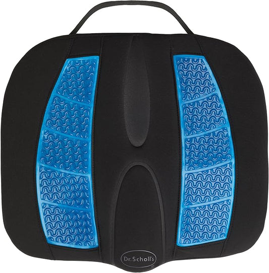Dr. Scholl's Massaging Gel Posterior Seat Cushion for Car, Office, Home — Black