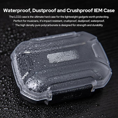 Linsoul LC02 in Ear Monitor Case, Portable Earbud Hard Case, Waterproof Earphone Storage Box, Travel Carrying Case for Headphones and IEM Cables, Fit for ZS10 PRO Cadenza Supermix4 Hype4 Zero:2 Zonie