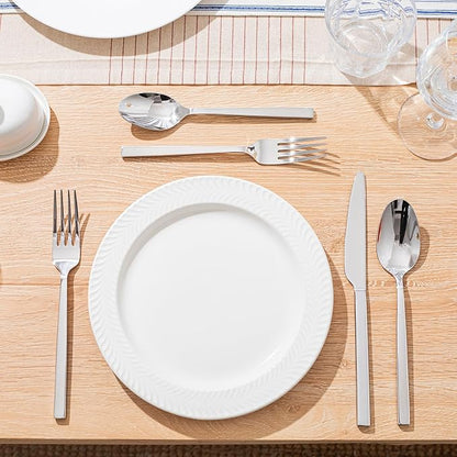 KINGSTONE Silverware Set, 60-Piece Flatware Cutlery Set Premium Stainless Steel, Service for 12, for Kitchen, Home, Wedding, Party, Mirror Polished and Dishwasher Safe