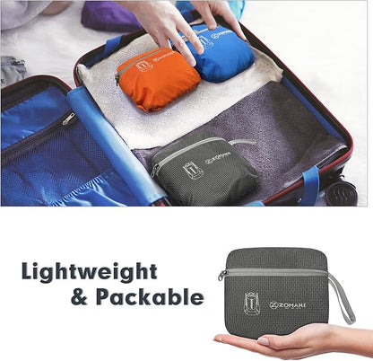 ZOMAKE Ultra Lightweight Packable Backpack 25L, Foldable Hiking Backpacks Water Resistant Small Folding Daypack for Travel(Dusty grey)