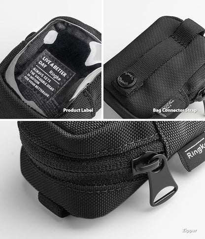 Ringke Mini Pouch Block, Small Bag for Universal Wireless Ear Buds, Durable Waterproof Keychain Backpack Accessories for AirPods Pro 3 & 2 & 1, AirPods 4 & 3 & 2 & 1 Case