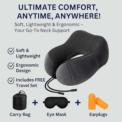Travel Neck Pillow (Black)