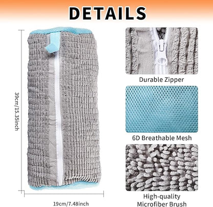 Shoe Washing Machine Bag, 2Pcs Reusable Shoe Cleaning Bag for Washing Machine, Shoe Laundry Bag for Washer, Cleaner bag for Sneakers Tennis Shoes (Grey 2pcs)