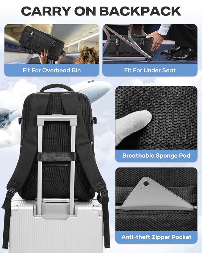 coofay Vacuum Backpack Travel with Pump Airbag Travel Backpack with Vacuum System Mochila de Viaje Compresion al Vacio Easyvacpack Vacpack Backpacks for Traveling Carry on Luggage