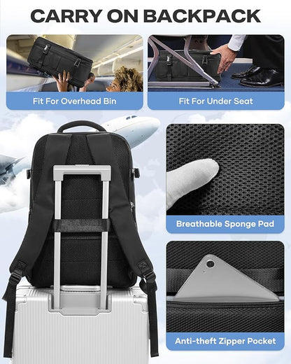 coofay Vacuum Backpack Travel with Pump Airbag Travel Backpack with Vacuum System Mochila de Viaje Compresion al Vacio Easyvacpack Vacpack Backpacks for Traveling Carry on Luggage