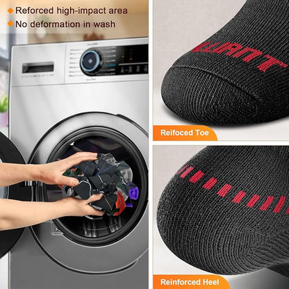 BULLIANT Compression Socks for Men 6Pairs, Athletic Crew Socks Cushioned For Men Sports Running-Arch Support