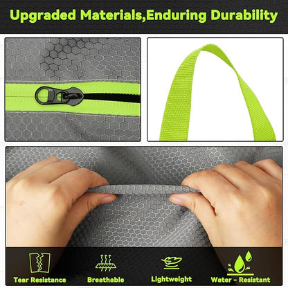 2 Pack Large Soccer Cleat Bag, Odor-Absorbing Lightweight Track Shoe Organizer for Travel, Gym & Sports | Smell-Proof Storage with Active Carbon Fabric (Spikes, Golf, Tennis，Bowling)