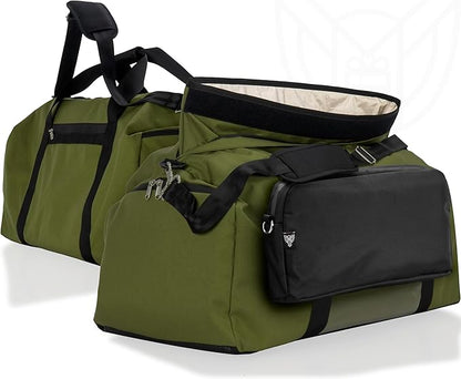 Xtreme Sight Line ~ Xecutive Transport Faraday Duffel Bag with Removable XTECH Pouch for Computer Towers and Other Large Electronics ~ Data Security ~ Shoulder Strap Included ~ OD Green