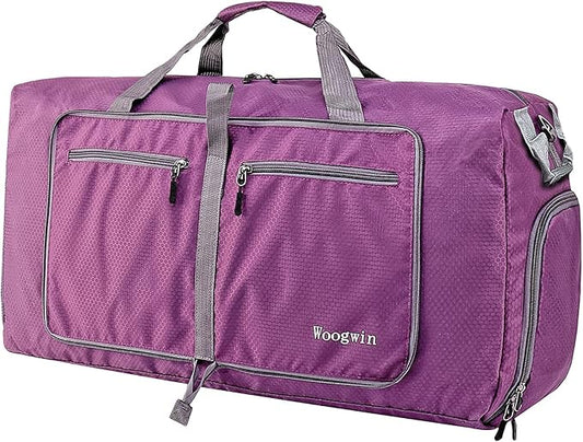 Woogwin Travel Duffel Bag Large Foldable Waterproof Overnight Bag for Beach Swim Bags Pool Sports Gym