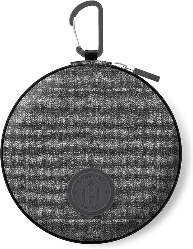 HYDAWAY Travel Case for Collapsible Bottles, Bowls & Cups - Protective Storage with Carabiner Clip - Durable, Water-Resistant, TSA-Friendly