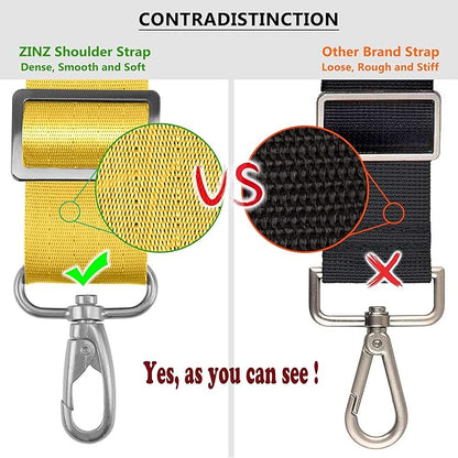 Shoulder Strap, ZINZ 57" Padded Adjustable Shoulder Bag Straps Replacement for Bags with D-Ring (Y02L01)