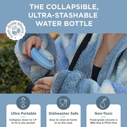 HYDAWAY 25oz Collapsible Water Bottle - BPA-Free, Leakproof, Lightweight, and Space-Saving - Perfect for Hiking, Travel, and All-Day Hydration