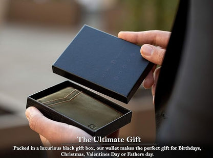 SERMAN BRANDS Money Clip Wallet - Mens Wallets slim Front Pocket RFID Blocking Card Holder Minimalist Mini Bifold