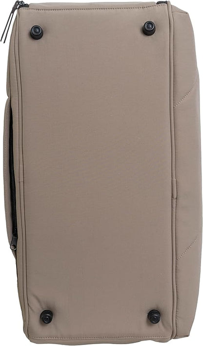 Joan & David 18" Travel Weekender Overnight Gym Duffel Bag, Includes Front Zip Pocket, Interior Zip, Zippered Shoe Pocket, Adjustable Straps with TSA Approved Bottles (Taupe)