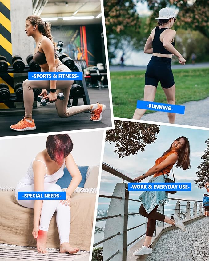 5 Pairs Copper Compression Socks for Women & Men - Ankle Plantar Fasciitis Arch Support Running Socks for Athletic