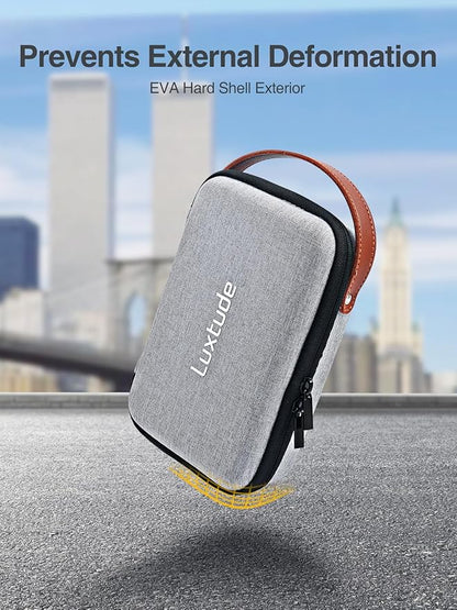 Luxtude Electronics Organizer Travel Case, Tech Organizers Travel Case, Hard Charger Organizers, Portable Cable Organizer, Travel Essentials for Charger/Mouse/Cash/Card/Pen, Tech Gifts