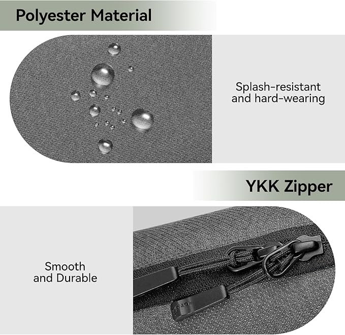 SIMTOP Electronics Organizer Cord Organizer Travel, Small Tech Bag for Cords, Chargers, Power Bank, Earbuds – Portable Cable Pouch for Office, Business Trip, Commute – Water & Scratch-Resistant