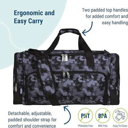 Wildkin Kids Weekender Duffel Bag – Carry-On Size for School, Travel, & Sleepovers