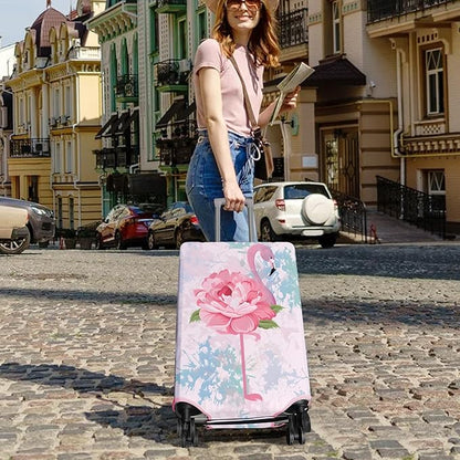 Travel Luggage Cover Suitcase Protector Fits 18-32 Inch Wheel Covers PatternedTravel Related Items Flower Luggage Protector Elastic M