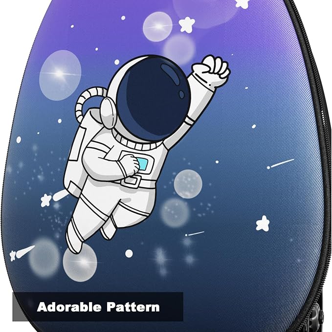 2-in-1 Ride-On Scooter Suitcase, Scooter Luggage for Kids Ages 5-12, Foldable & Lightweight Carry with LED Light-Up Wheels