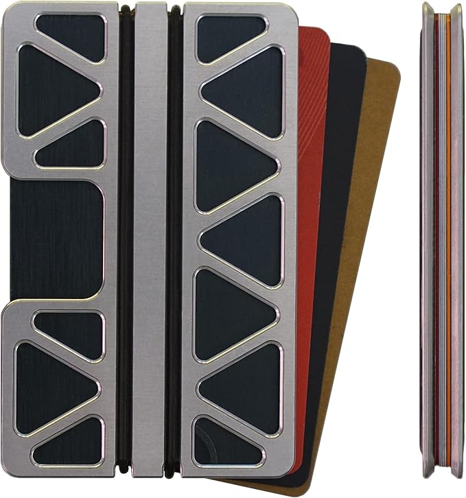 The Truss Minimalist Metal Wallet, Ultra Slim Aluminum, RFID Shielding, For Credit Cards and Cash, Made in the USA