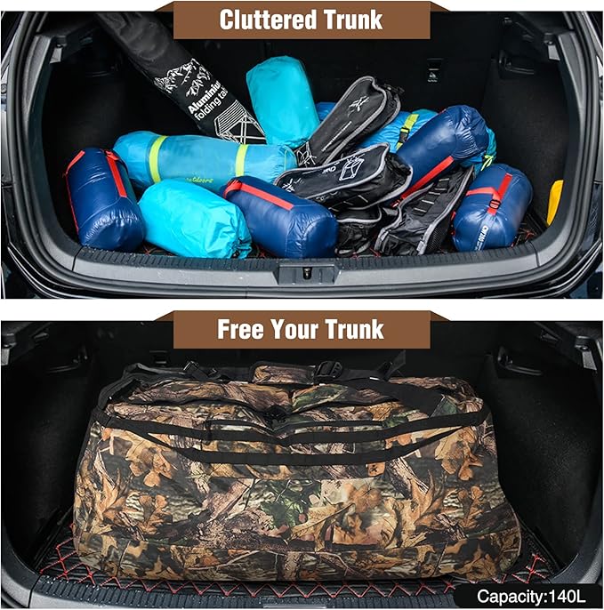 REDCAMP 85L/120L/140L Foldable Duffle Bag with Wheels, Large Travel Duffel Bag