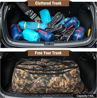 REDCAMP 85L/120L/140L Foldable Duffle Bag with Wheels, Large Travel Duffel Bag