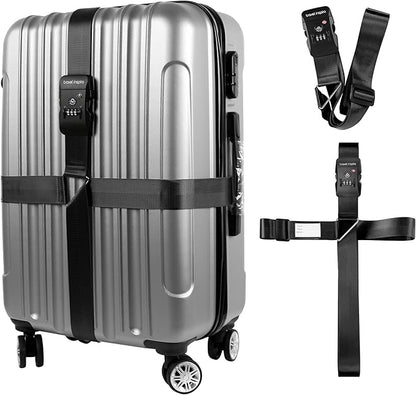 Travel Inspira Luggage Straps for Suitcases with TSA Lock, Protect Your Luggage Anti-Burst, High Visibility Color, Easy to Identify Luggage Adjustable Heavy Duty Belt for 20-32 Inch Suitcases
