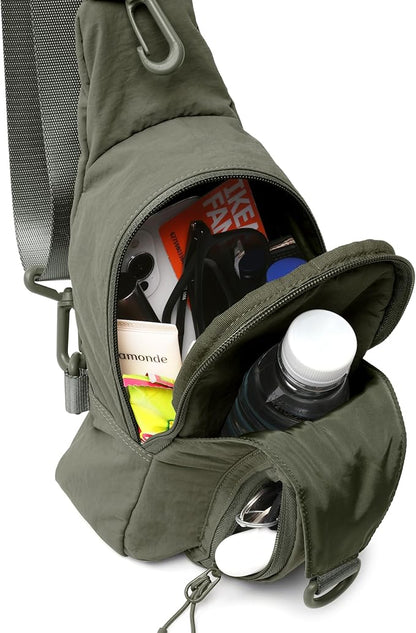 ODODOS Daily Sling Bag with Adjustable Straps Crossbody Chest Bag Lightweight Small Backpack for Casual Traveling Hiking