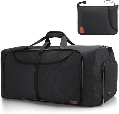 100L Duffle Bag for Travel, Extra Large Foldable Waterproof Travel Duffel Bags Weekender Overnight Bag for Men and Women with Shoe Compartment