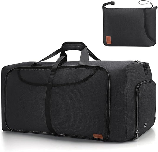 100L Duffle Bag for Travel, Extra Large Foldable Waterproof Travel Duffel Bags Weekender Overnight Bag for Men and Women with Shoe Compartment