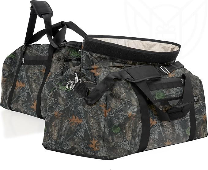 Xtreme Sight Line ~ Xecutive Transport Faraday Duffel Bag for Military Use ~ MOLLE System ~ Computer Towers and Other Large Electronics ~ Data Security ~ Tracking/Hacking Defense ~ Backwoods Camo