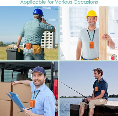 Portable Mini Waist Fan Clip on Belt, 6000mAh Rechargeable Battery Powered Wearable Body Fan With Max 23H Working Time, 3 Speeds, 5100RPM Strong Airflow for Jobsite Farm Fishing Gardening Camping