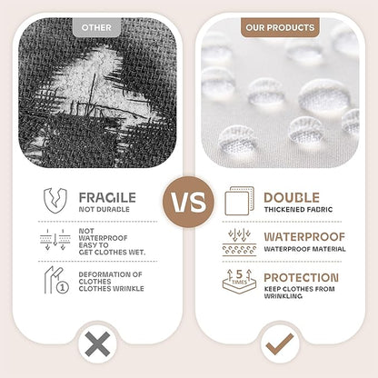 72inches Garment Bag with Zipper Pocket, Wedding Dress Bag for Gowns Long, White