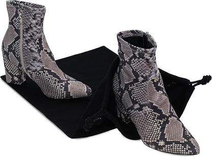 ZENPAC Cloth Bags, Black Duster Flannel Boot Storage with Drawstring Closure, Washable Breathable Cotton Fabric for Shoe, Luggage, 12.5x20.5, 2 Pack