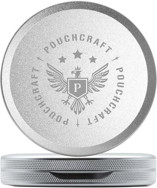 Metal Pouch Can | Metal Container | Slim EDC Pocket Tin | Airtight & Moisture-Resistant | Compact Daily Organizer | Pill Case & Travel Tin | Father’s Day Gift for Dad | (Insignia Ed, Silver, Slim)